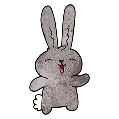 cartoon doodle happy rabbit