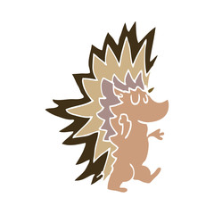 cartoon doodle spiky hedgehog