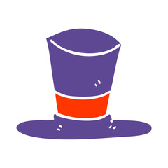 cartoon doodle top hat