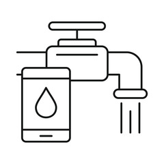 Control home water tap icon. Outline illustration of control home water tap vector icon for web design isolated on white background