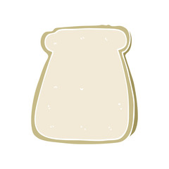 flat color style cartoon slice of bread