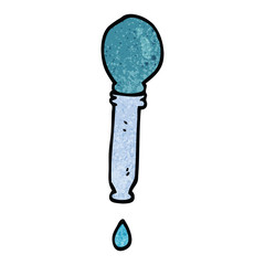 cartoon doodle dripping pipette