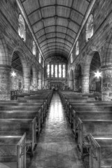 Plakat Monochrome church interior