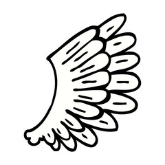 cartoon doodle angel wings