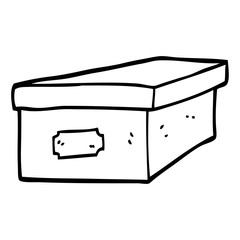 line drawing cartoon filing box