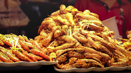 Fried shrimp with chilli. It's local food in Hubei, China.