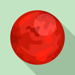 Mars planet icon. Flat illustration of mars planet vector icon for web design