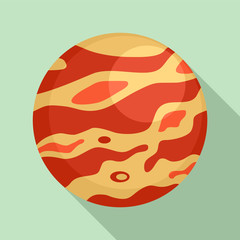 Venus planet icon. Flat illustration of venus planet vector icon for web design