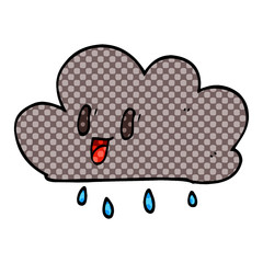cartoon doodle happy grey cloud