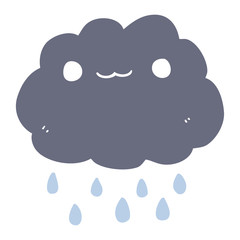 flat color style cartoon cloud