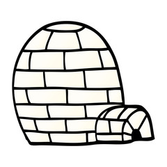 cartoon doodle ice igloo
