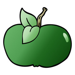 cartoon doodle juicy apple