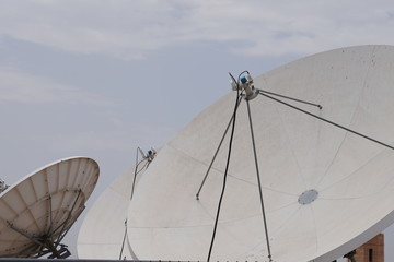 satellite dish on the roof