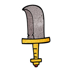 cartoon doodle old dagger