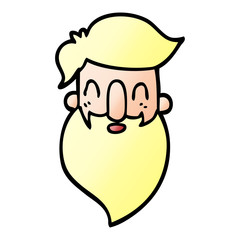 cartoon doodle bearded man