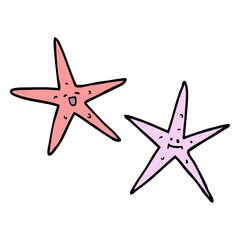 cartoon doodle star fish