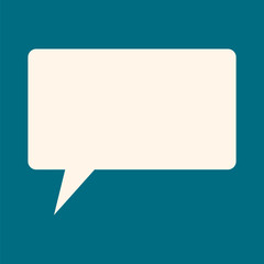 Speech bubble icon. Flat illustration of speech bubble vector icon for web design