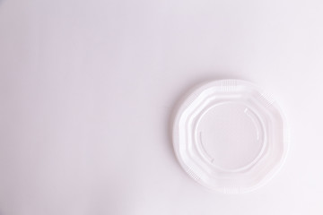 plastic dish on colorful background