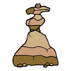 cartoon doodle of stacked stones