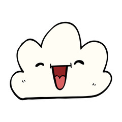 cartoon doodle expressive weather cloud