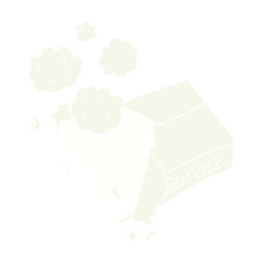 flat color illustration of a cartoon office paper