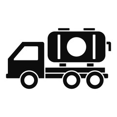 Petrol truck icon. Simple illustration of petrol truck vector icon for web design isolated on white background