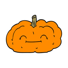 cartoon doodle happy pumpkin