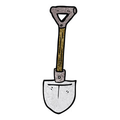 cartoon doodle builders spade