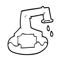 line drawing cartoon science experiment