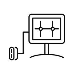 Eco energy device icon. Outline illustration of eco energy device vector icon for web design isolated on white background