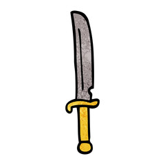cartoon doodle knife