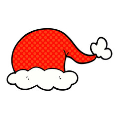cartoon doodle santa hat