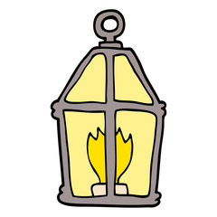 cartoon doodle old lantern