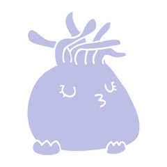 flat color style cartoon sea anemone