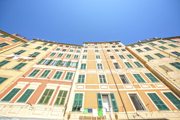 Colored facades of the buildings of Camogli - Liguria - Italy