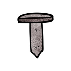 cartoon doodle iron nail