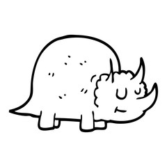 line drawing cartoon prehistoric dinosaur
