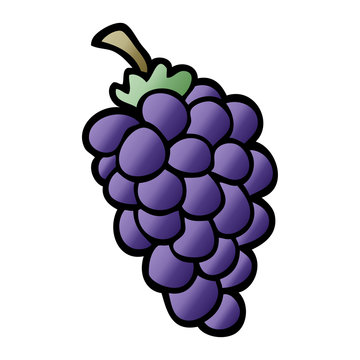 cartoon doodle bunch of grapes Stock Vector | Adobe Stock