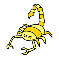 cartoon doodle of a scorpion