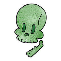 cartoon doodle halloween skull