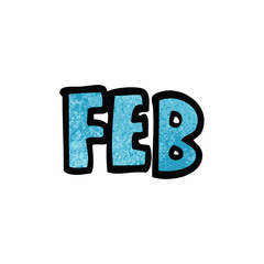 cartoon doodle month of february