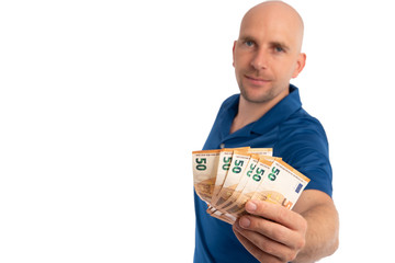 Mann mit geld