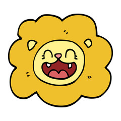 cartoon doodle lion