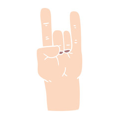 cartoon doodle rock music hand