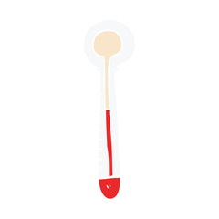 cartoon doodle hot thermometer