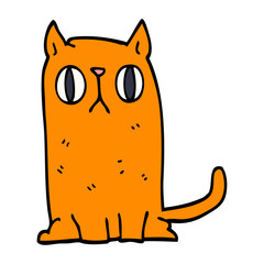 cartoon doodle funny cat