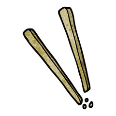 cartoon doodle wooden chopsticks