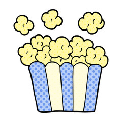 cartoon doodle popcorn