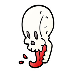 cartoon doodle gross skull