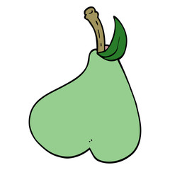 cartoon doodle healthy pear